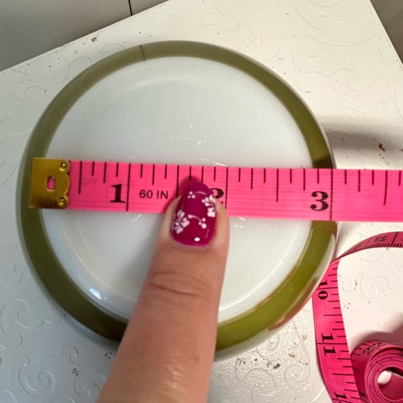 PYREX 401 (1.5 pint) green white Spring Blossom Crazy Daisy - Picture 7 of 15